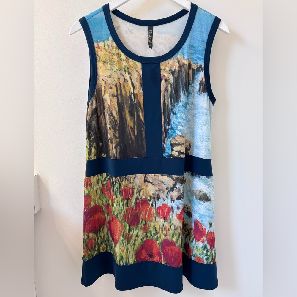 KOLLONTAI Poppy Dress, Canadian Designer, Sz L.  EUC.